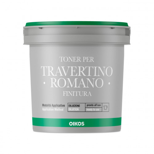 Полупрозрачная краска на штукатурку - Oikos Travertino Romano Finitura